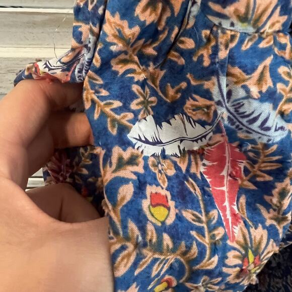 KNOX ROSE Women's L Off The Coast Tiered Midi Peasant Dress NWT Multi Floral - Picture 9 of 16